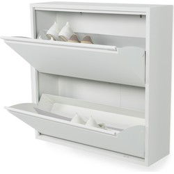 Spinder Design schoenenkast Billy 2 - Wit - 12 paar schoenen