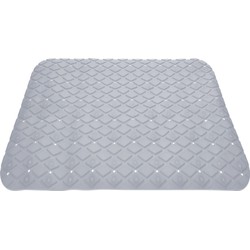 Excellent Houseware Badmat - antislip - grijs - 55 cm - vierkant - Badmatjes