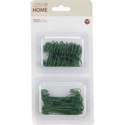 150x stuks kerstbalhaakjes/kerstboomhaakjes groen 4 en 7 cm - Kerstbalhaakjes