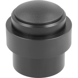 AMIG Deurstopper/deurbuffer - 1x - D30mm - inclusief schroeven - mat zwartA  - Deurstoppers