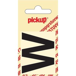 Plakletter Helvetica 40 mm Sticker zwarte letter w - Pickup