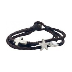 Lisbeth Dahl Copenhagen - Armband Zwart leer met zilver