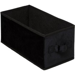 5Five Opbergmand/kastmand - zwart - 7 liter - 31 x 15 x 15 cm - Opbergmanden