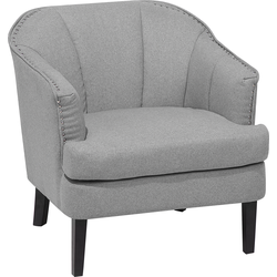 Beliani ELVERUM - Fauteuil-Grijs-Polyester