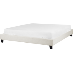 ROANNE  - Tweepersoonsbed - Lichtbeige - 180 x 200 cm - Polyester