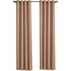Larson - Luxe hotel blackout gordijn - met ringen - 1.5m x 2.5m - Donker taupe