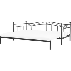 TULLE - Onderschuifbed - Zwart - 90 x 200 cm - Metaal
