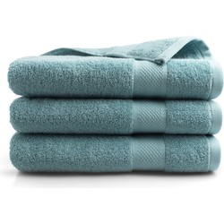 DoubleDry Handdoek Hotel Collectie - 3 stuks - 70x140 - denim blauw