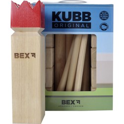 BEX Bex Kubb Viking Original Rubberhout - Rode Koning