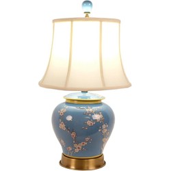 Fine Asianliving Chinese Tafellamp Porselein Handgeschilderd Gemberpot