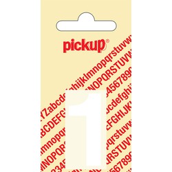 Plakcijfer Helvetica 40 mm wit 1 - Pickup