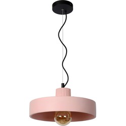 Moderne, stijlvolle rondvormige hanglamp 35 cm Ø E27 roze