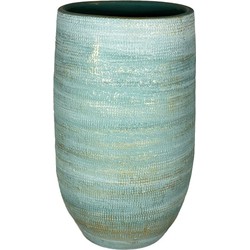 HS Potterie Aqua Blauw/GroeneVaas - Pot Tokio - D22xH40