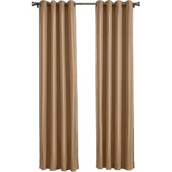 Larson - Luxe effen blackout gordijn - met ringen - 3m x 2.5m - Donker taupe