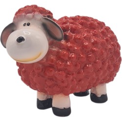 Tuinbeeld Schaap 15cm Rood