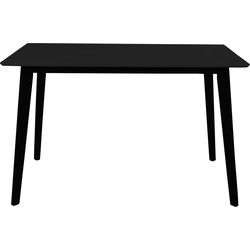 Eettafel 120cm Zwart - MDF - Rechthoekige Tafel - Tafel Vojens