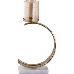 PTMD Kandelaar Cailey - 26x10x47 cm - Aluminium - Goud