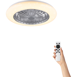 Plafondventilator Donna met verlichting - Ø49cm - 3 snelheden - Afstandsbediening - Grijs