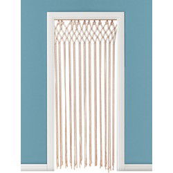 Katoenen deurgordijn macrame naturel 90 x 180 cm - Deurhorren