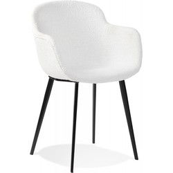 RACHEL stoel met armleuningen 59x54x80 cm Wit