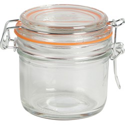 Urban Living Weckpot/inmaakpot - 200 ml - glas - met beugelsluiting - D8.5 x H8.5 cm - Weckpotten