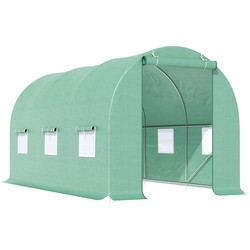 4goodz Outsunny Tunnelserre Foliekas met Gaasplastic 445xx190 cm