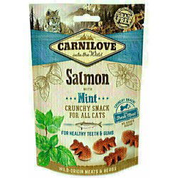 CARNILOVE CRUNCHY SNACK ZALM / MUNT 50 GR