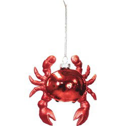 Xmas Hanger - Crab - Glass - Red - 9,5x3,5x10cm