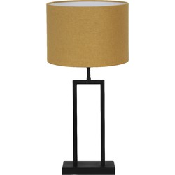 Tafellamp Shiva/Livigno - Zwart/Oker - Ø30x62cm