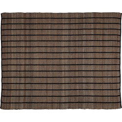 WOOOD Exclusive Basil Vloerkleed Jute Gestreept Naturel/zwart 170x240cm