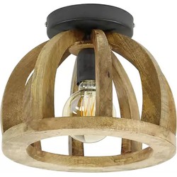 AnLi Style Plafondlamp gebogen houten spijl