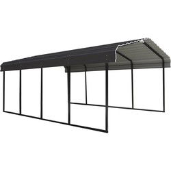 ShelterLogic® Carport Rome -  Overkapping Metaal - 600x370x260 cm - Grijs