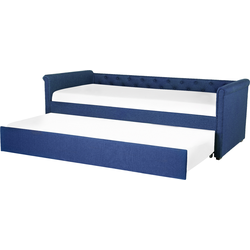 LIBOURNE - Onderschuifbed - Marineblauw - 80 x 200 cm - Polyester