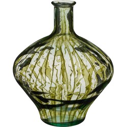 Mica Decorations Vaas Palermo - 37x37x46 cm - Glas - Transparant,Groen