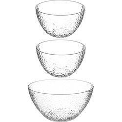 Secret de Gourmet voedsel/serveerschalen set - Kunststof - D25/D13 cm - Serveerschalen