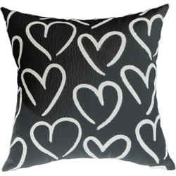 Sierkussen Hartjes Zwart | 45 x 45 cm | Katoen/Polyester