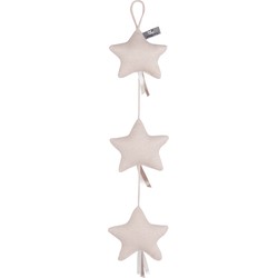 Baby's Only Gebreide decoratie slinger ster Sparkle - Decoratieve accessoires - Goud-Ivoor Mêlee - Met subtiel glittertje - Met ophanglusje