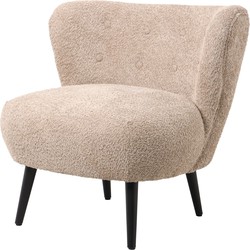 Fauteuil Bouclé - Taupe - Fauteuil Pieter