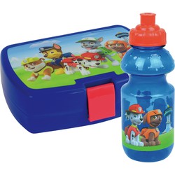 1x Kinder lunch set Paw Patrol van kunststof - Lunchboxen