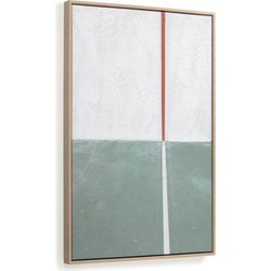 Kave Home - Schilderij Malvern in groene-wit 50 x 70 cm