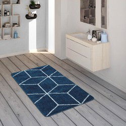 Badkamer Vloerkleed Kaurela - Blauw - 40x55 cm