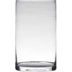 Hakbijl Glass Vaas - transparant - H30 x D15 cm - glas - cilinder - Vazen
