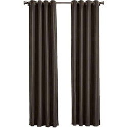 Larson - Luxe effen blackout gordijn - met ringen - 1.5m x 2.5m - Chocoladebruin