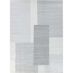 Modern Scandinavisch Tapijt GINA - Wit/Grijs - 80x150 cm 