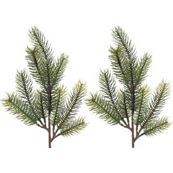 12x Kerstversiering dennentakken/dennentakjes groen 36 cm - Decoratieve tak kerst