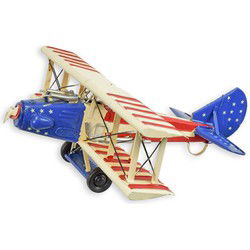 A TIN MODEL OF A BIPLANE FIGHTER