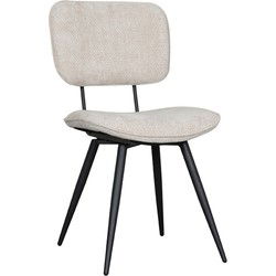 LABEL51 Eetkamerstoel Liva - Naturel - Elite - Black Frame
