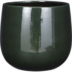 Mica Decorations Palm leaf Bloempot - 29x29x25 cm - Donkergroen