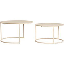 Light & Living - Salontafel SADAR - Ø75x42cm - Bruin - Set van 2