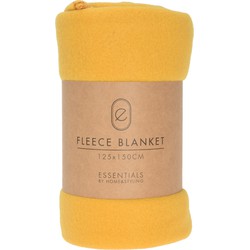 Deken fleece 125x150 cm oker